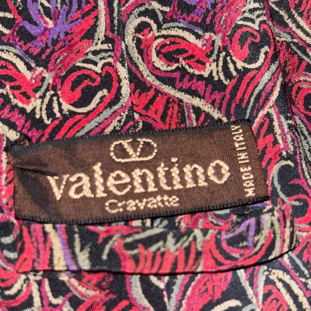 Lot of 3 Patterned Designer Ties: Fendi, Valentino, Christian Dior Luxury Preppy